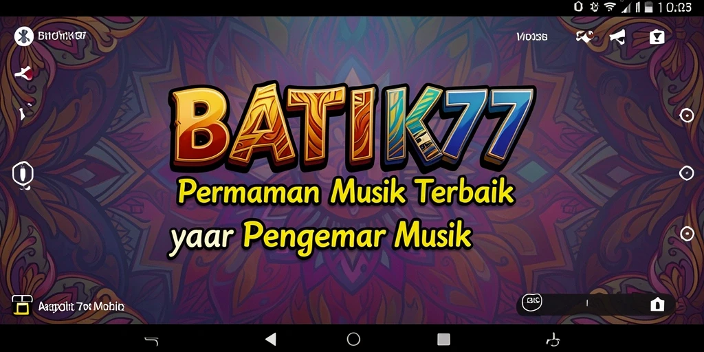 Screenshot utama BATIK77 menampilkan gameplay interaktif serta keseruan bermain musik.