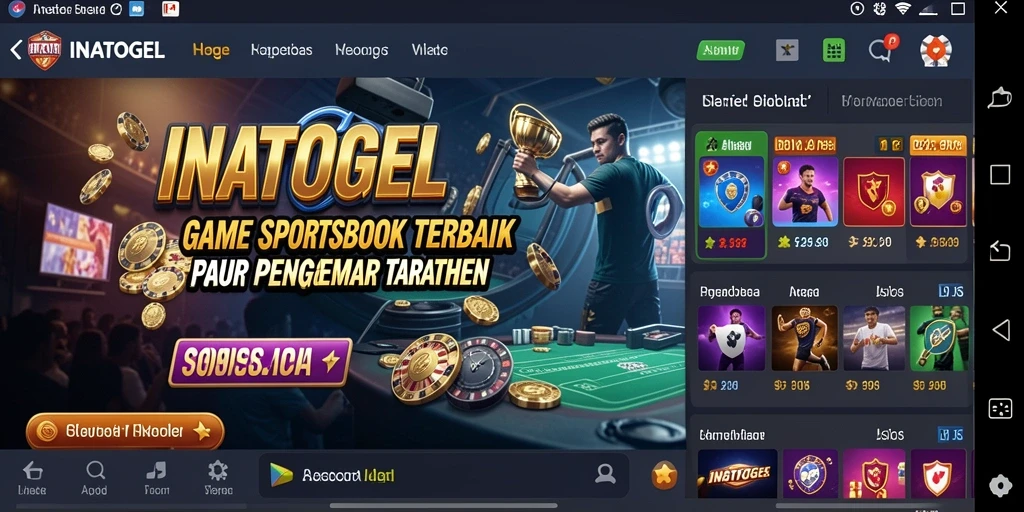Screenshot menunjukkan tampilan permainan taruhan olahraga yang menarik.