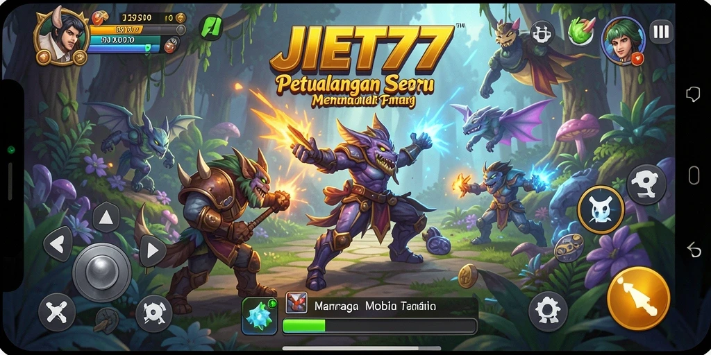 Tampilan gameplay JET77 yang menakjubkan di dunia petualangan.