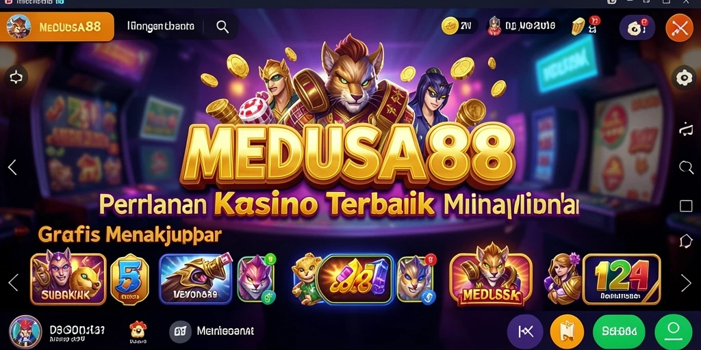 Screenshot MEDUSA88 menampilkan permainan Kasino yang mendebarkan dan grafis yang memukau.