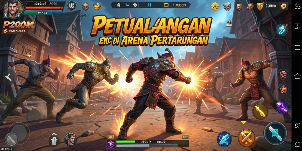 Tangkapan layar menunjukkan aksi pertarungan seru di P200M.