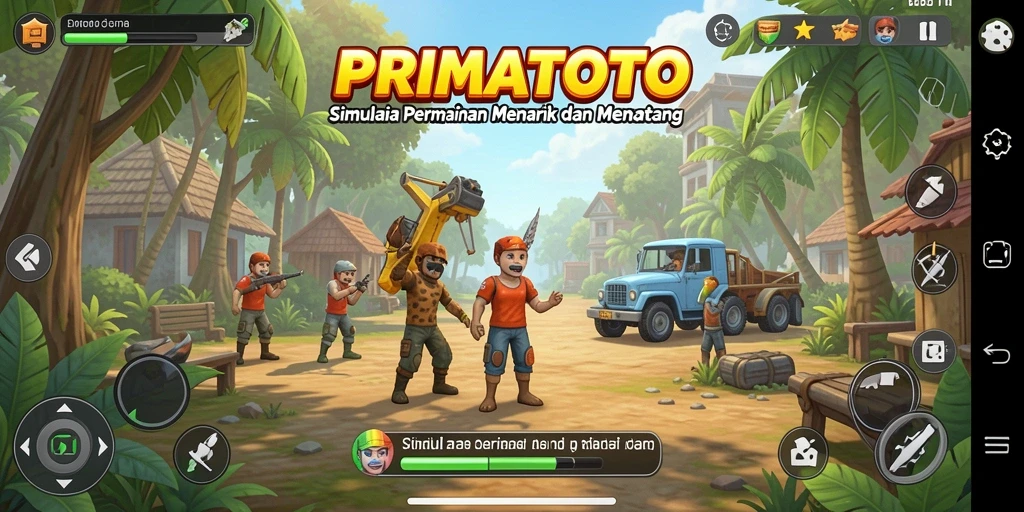 Tampilan gameplay menarik dari PRIMATOTO dalam simulasi yang mendalam.