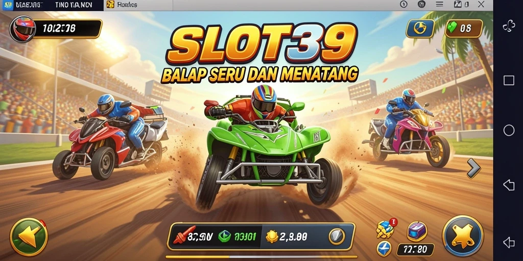 Gameplay balapan yang seru dengan visual menawan dari SLOT39.