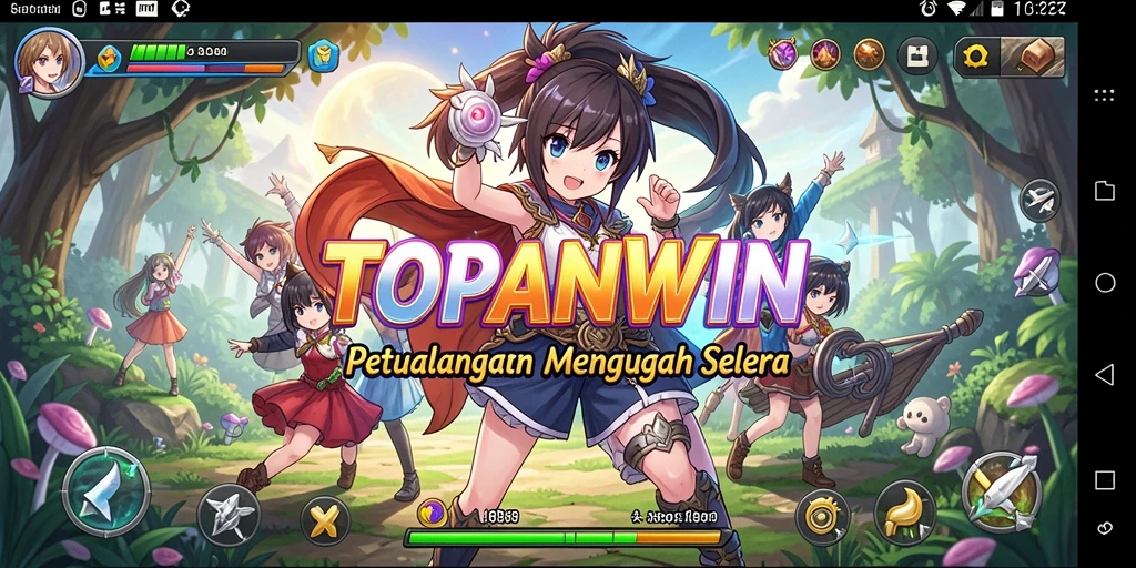 Tampilan gameplay menarik dari game Anime TOPANWIN.